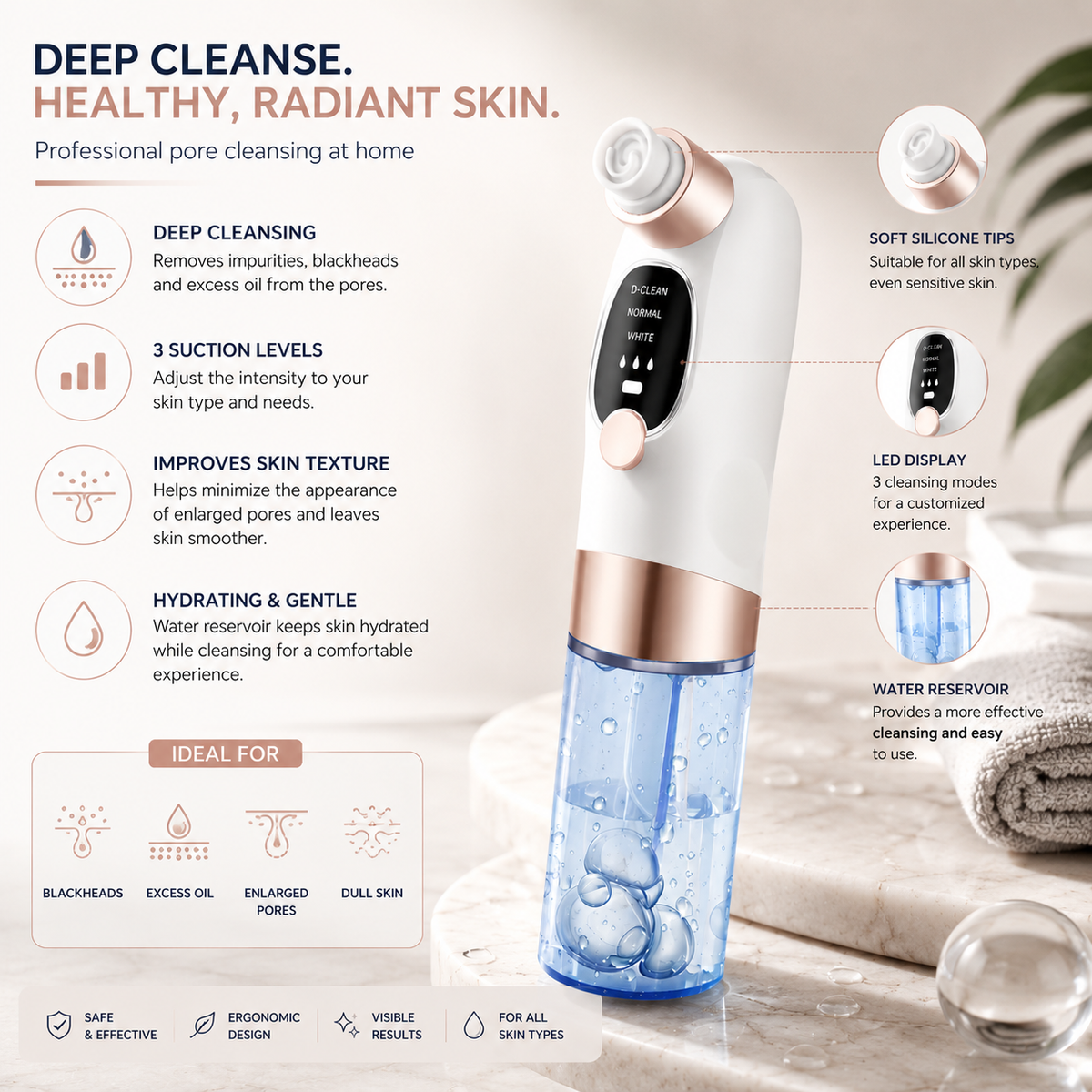Brivaria™ PoreClean – Rechargeable Pore & Blackhead Vacuum