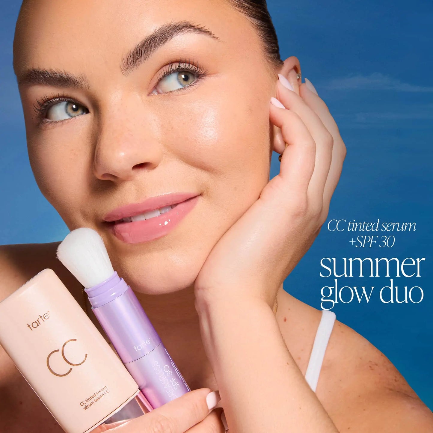 Tarte Summer Skin Essentials - CC Color-Correcting Tinted Serum + Creaseless Setting Powder